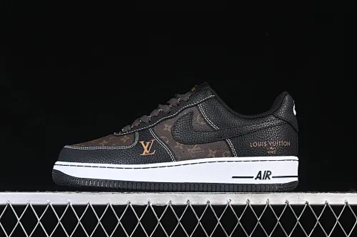 All categories Nk Air Force 1 Air Force series Nk Air Force 1 Low Air Force low-top Nike Air Force 1'07 Low LV joint classic black and brown Air Force 1 low-top casual sneakers CZ3986-002